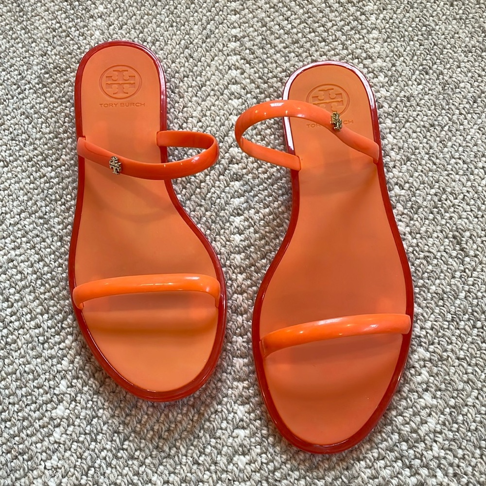 Tory Burch Orange Jelly Sandals size 8